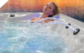 Led lights set the mood for a relaxing hot tub experience